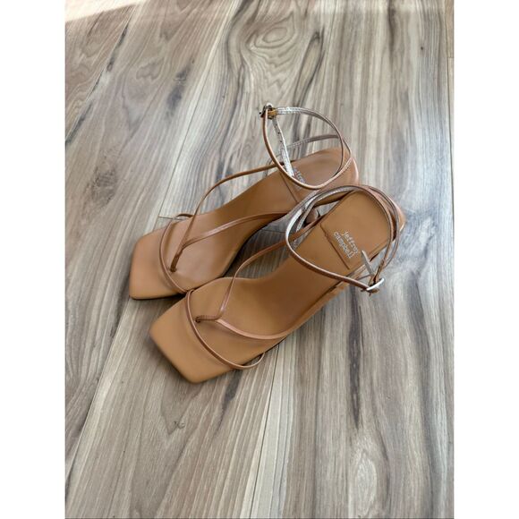 Jeffrey Campbell Fluxx Strappy Heeled Sandals in Nude/Tan Size 8 - Picture 7 of 10